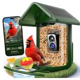 $140 Bird Feeder with Camera Solar Powered -...