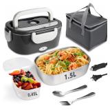 Electric Lunch Box, 12V/24V/110V Portable Food...