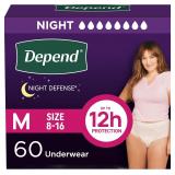 $54 Depend Night Defense Adult Diapers,...