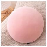 MOJUN Round Throw Pillow, 15.7' Soft Solid...