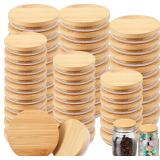 $40 40 Pieces Bamboo Mason Jar Lids Storage...