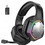 $40 EKSA Wireless Gaming Headset, 2.4GHz USB...
