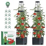 MQFORU 2 Packs Raised Garden Bed Tomato Planter...