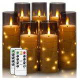 Flameless Candles,with Embedded Star String,...