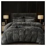 $49 PHF Truly Velvet Duvet Cover Set King Size,...