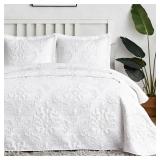 Hansleep White Quilt King Size - Damask...