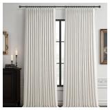 $63 100% Blackout Linen 96 Inch Curtains 2...