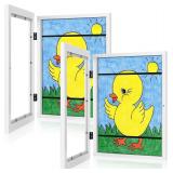 2-Pack Kids Art Frames, 8.5x11 Front Opening...
