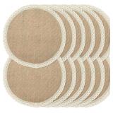 $26 Round Burlap Placemats Set of 12 Jute...