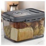 $8 Bread Box, 10L Gray Airtight Braed Storage...