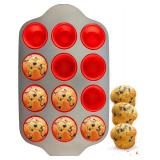 $40 Boxiki Kitchen Non-Stick 12 Cup Silicone...