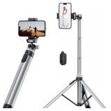 $54 EUCOS Metal 67' iPhone Tripod Stand with...