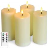 $27 4 Packs Flameless Candles, Battery Operated...