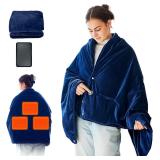 $59 GLITI USB Heated Blanket,Cordless Electric...