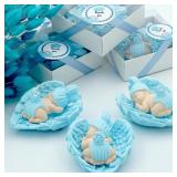 $67 Blue Baby Shower Favor Set, 16 Stone Angel...