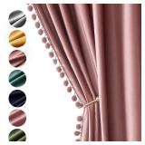 $58 MIULEE Dry Rose Pink Pom Pom Velvet...