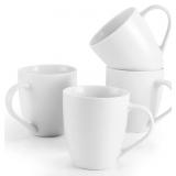 $24 Mfacoy White Coffee Mugs Set of 4, 16 Ounce...