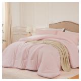 $58 Full Comforter Sets Blushpink,3PCS Soft...