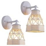 $73 Dijiahua White Wall Sconces Set of 2,...