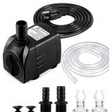 $27 CWKJ Fountain Pump, 400GPH(25W 1500L/H)...