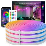 $43 Neon Rope Lights, 65.6FT RGB LED Strip...