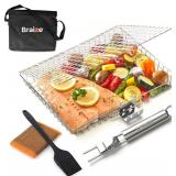 $53 Stainless Steel Large Grill Basket with...
