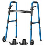 $51 Folding Walker with 2 Skis and 5' Wheels,...