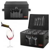 $36 2 Pack Wine Glass Storage Box with...