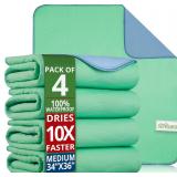 $31 Bed Pads Washable Waterproof 34'x36'- Pack...