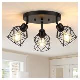 $45 3-Light Kitchen Flush Mount Ceiling Light,...