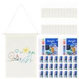 $63 Mindsoft 48 Pcs Blank Canvas Banner Bulk...