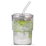 $12 13oz/400ml Glass Water Tumbler with Straw...