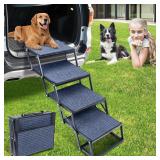 $121 Dog Stairs for Car, Foldable Dog Ramp for...