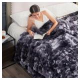 $103 Cozy Bliss Faux Fur Throw Blanket for...