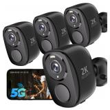 $127 Rraycom 4Pack 5G/2.4G Security Cameras...