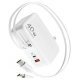 $30 Retractable USB C Charger Wall Plug with...