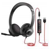 $34 USB Headset with Microphone for PC, On-Ear...