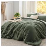 $148 Bedsure Super King Comforter Set, Dark...