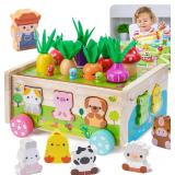 $23 Toddler Montessori Wooden Farm Toys |...