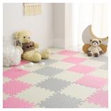 $46 Foam Play Mat for Baby, 0.4 Inch Thick Foam...