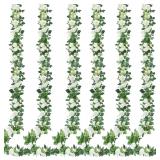 $32 Sggvecsy 6Pcs 46.5Ft Artificial Rose Vine...