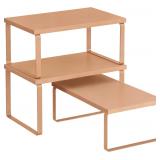 $24 SONGMICS Cabinet Organizer Shelf, Set of 3...