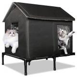 $67 Outdoor Cat House for Feral Cats, Extra...