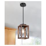 $61 DEWENWILS Farmhouse Pendant Light, Metal...
