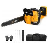 $80 Brushless Electric Chainsaw 12' Cordless...