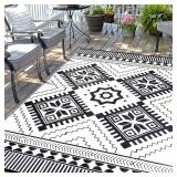 $50 Waterproof Outdoor Rug 9x12ft, Boho...