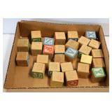 Vintage Wooden ABC Blocks