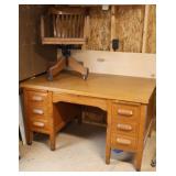 Oak Desk with Rolling Chair