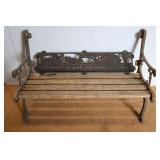 Childs Park Bench w/Farm Scene Back