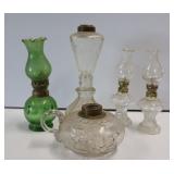 Tray Lot of Oil Lamps